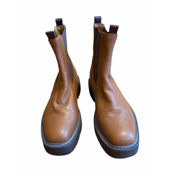 Sam Edelman Laguna Chelsea Winter Waterproof Leather Boots Tawny Brown Womens 9 - Picture 6 of 8